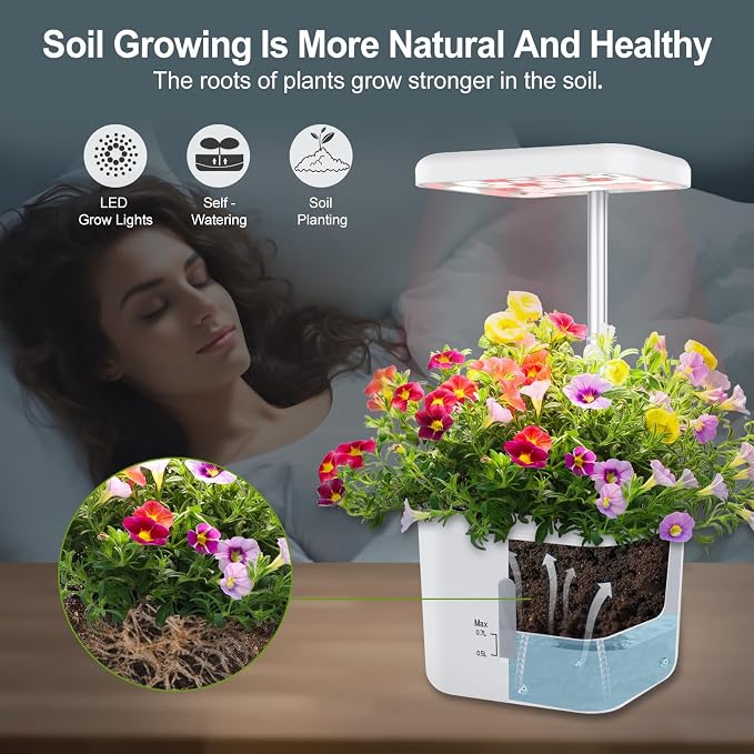 Indoor Garden Planter Growing Systems Soil plant pot indoor Small Smart Soil - Image 4