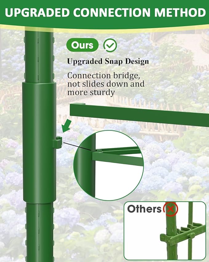 8 Pack Tomato Cages for Garden, 51in*13in Adjustable Tomatoes Plant Stakes - Image 2