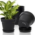T4U 7.5 Inch Plant Pots 6 Pcs, Flower Pots by T4U