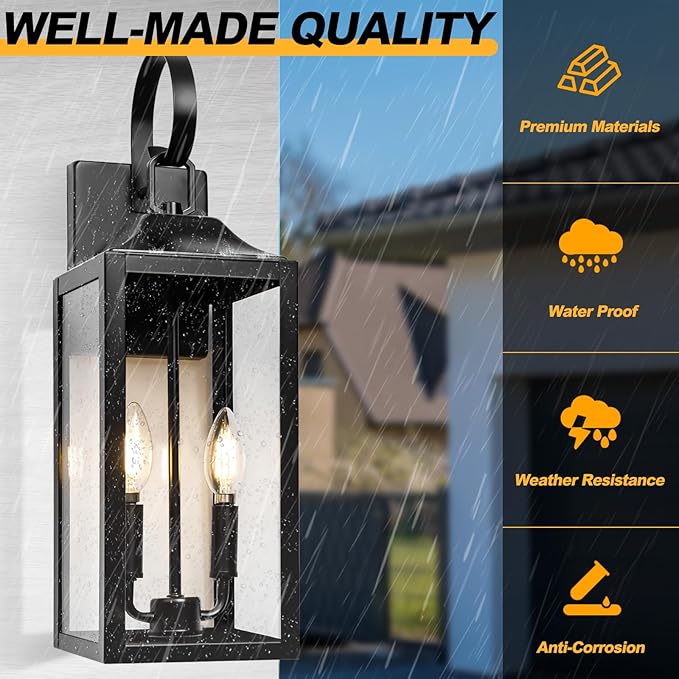 19" Large Outdoor Wall Light - Image 5