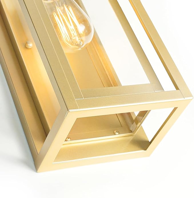 15" Large Gold Outdoor Light Fixture Wall Mount, Waterproof Outdoor Sconces - Image 5