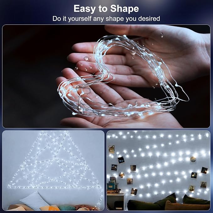 4 Pack Solar Fairy Lights 131.2Ft 400 LED, Twinkle Lights - Image 4