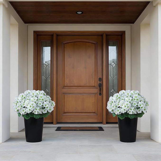 2 Pack Artificial Geranium Flowers Topitary Trees - Image 8