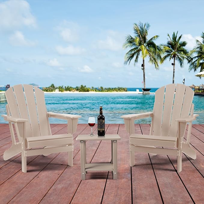 Adirondack Outdoor Side Table, 2-Tier Sturdy Patio End Table Weather Resistant - Image 7