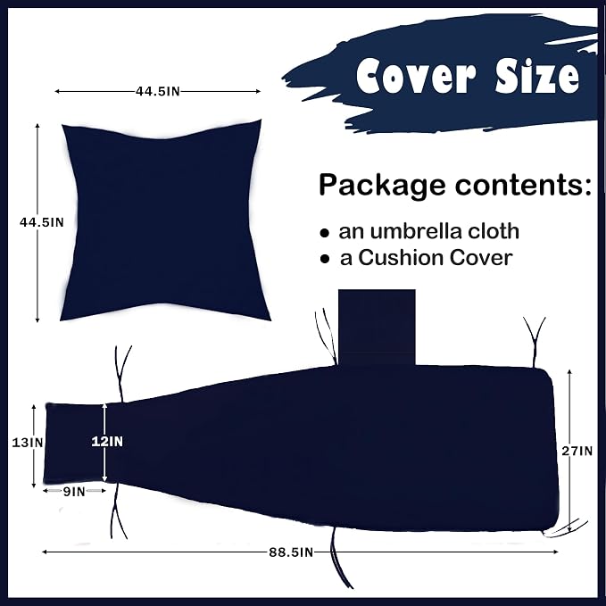 Sqodok Outdoor Hanging Lounge Chair Cushion Cover and Umbrella Fabric - Image 2