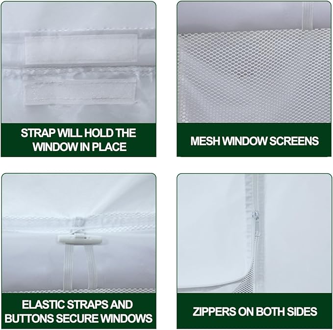 Eurmax USA Full Zippered Walls for 10 x 10 Easy Pop Up Canopy Tent, Enclosure - Image 4