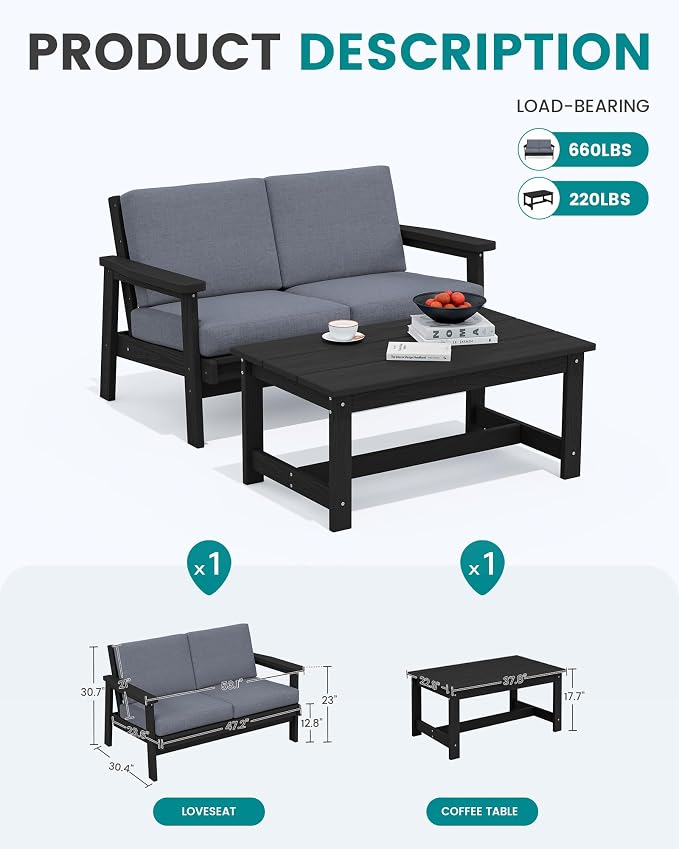 SERWALL Outdoor Loveseat - Image 2