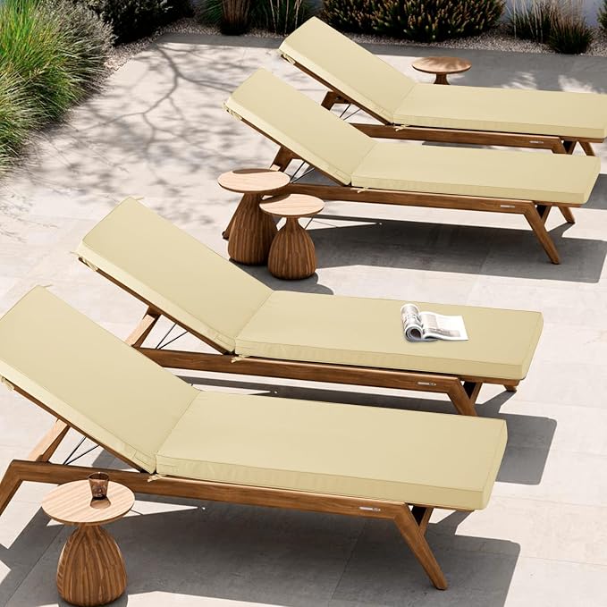 Chaise Lounge Cushion Outdoor, Waterproof and Stain-Resistant Lounge Deck - Image 6