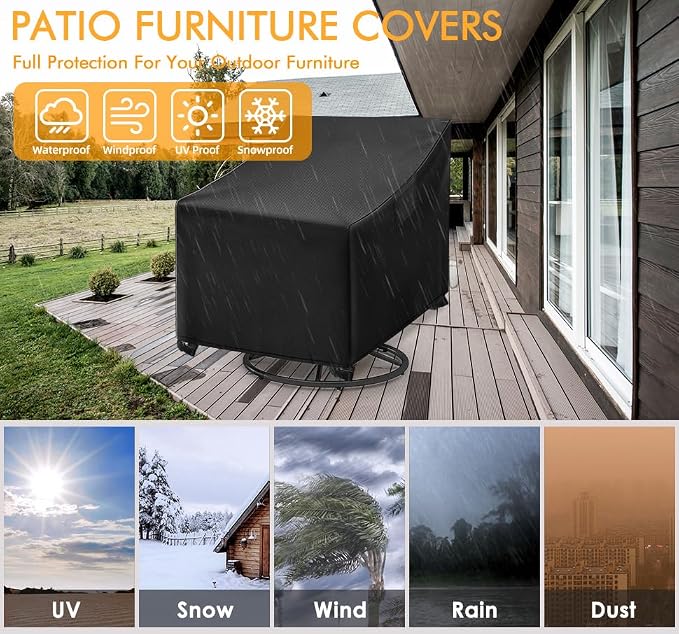 WLEAFJ Outdoor Rocking Chair Covers - Image 5