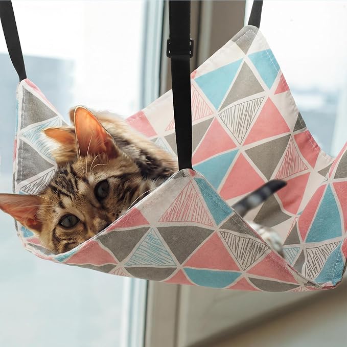 Jetec 2 Pack Cat Hammock for Cage, Catio Accessories Reversible Soft Cats Bed - Image 2