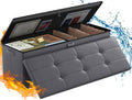 ENGPOW Storage Ottoman, Fireproof Folding Bench by ENGPOW