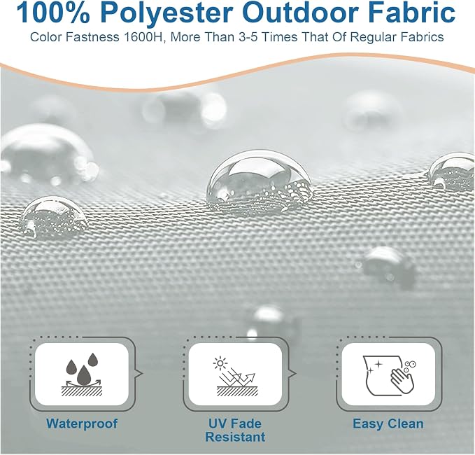 Outdoor Weatherproof Sunproof Waterproof Round Bed Cover, - Image 3