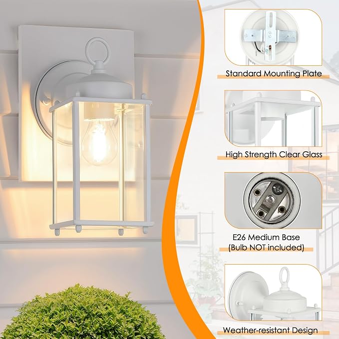 Large Outdoor Wall Lantern, Exterior Waterproof Wall Sconce Light Fixtures - Image 6