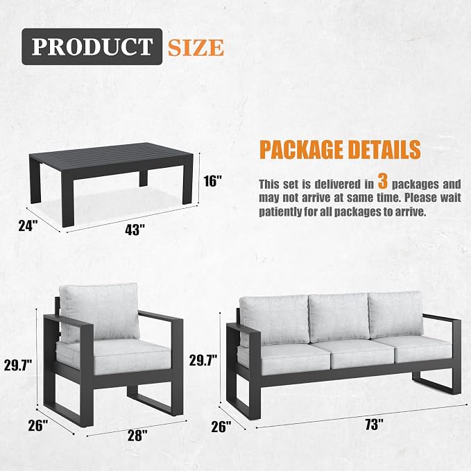 Outdoor Aluminum Furniture Set - Image 7