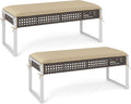 Tangkula Outdoor Ottoman, Patio Rattan Heavy Duty Wicker Footrest by TANGKULA