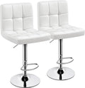 Yaheetech Bar Stools Set of 2, PU Leather Adjustable Swivel Barstools, Armless by Yaheetech