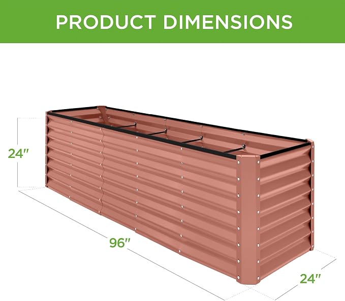 Best Choice Products 8x2x2ft Outdoor Metal Raised Garden Bed, Rectangular Deep - Image 7