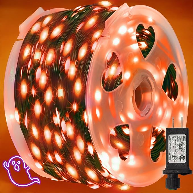 WATERGLIDE Extra Long 328 FT Halloween Lights, 1000 LED Outdoor Fairy String by WATERGLIDE