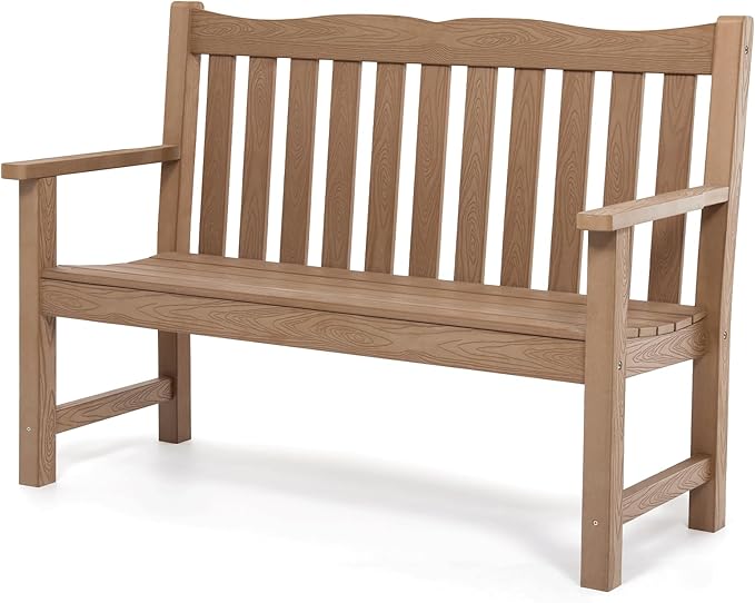 Stoog All-Weather Outdoor Bench, 2-Person Poly Lumber Garden Bench by Stoog