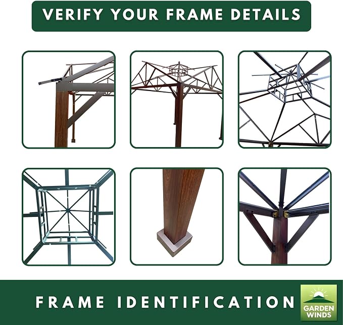 Garden Winds Reinforced RipLock 350 Replacement Canopy Top Cover Compatible - Image 6
