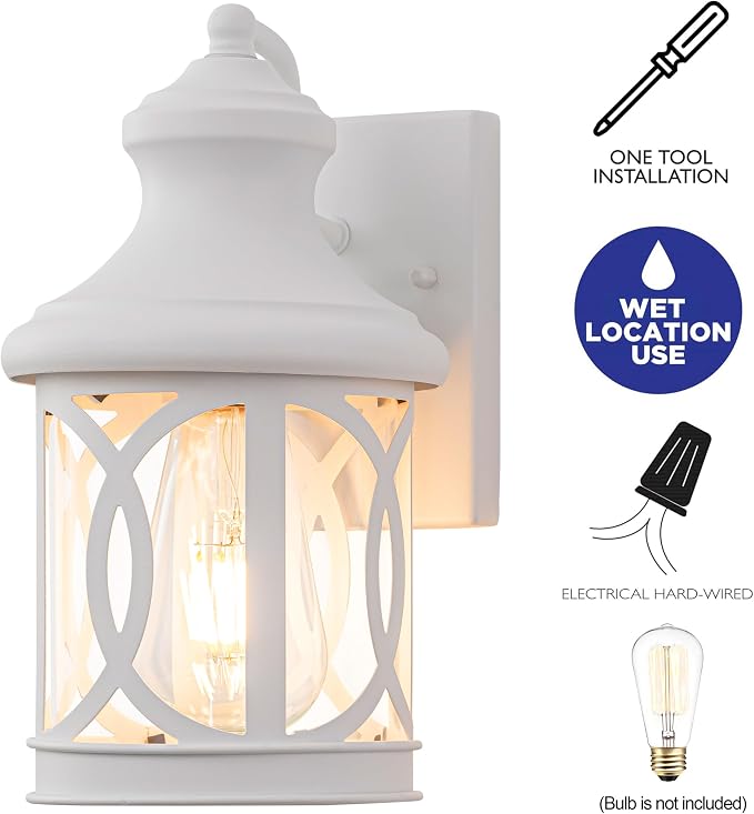 2-Pack Outdoor Wall Lights, Porch Lights, Waterproof Outdoor Wall Sconce - Image 4