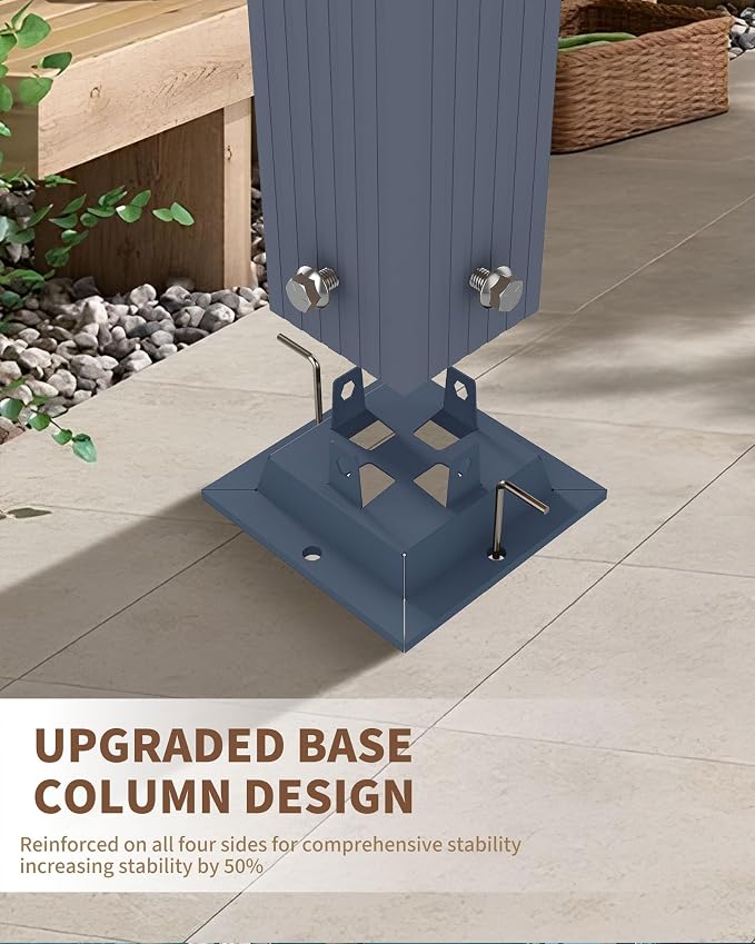 10x10 Ft Outdoor Pergola Metal Gazebo - Image 5