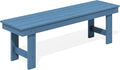 SERWALL 2-Person Outdoor Bench Backless, HDPE Outdoor Benches Weatherproof by SERWALL