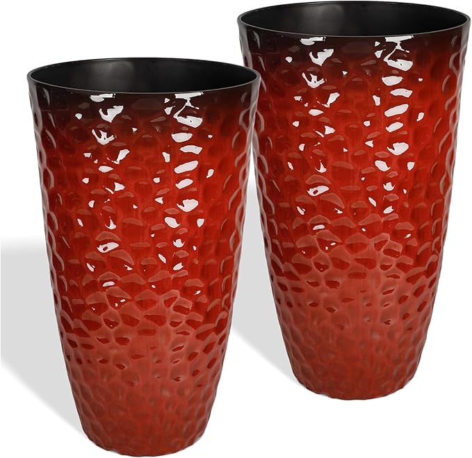 Worth 2 Pack 24" Tall Large Plastic Planter by WORTH
