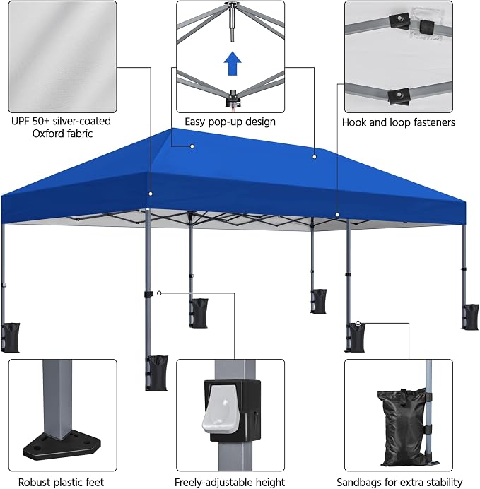 Yaheetech 10×20 Pop Up Canopy Easy Set-up Tent, Portable Outdoor Canopy Instant - Image 4