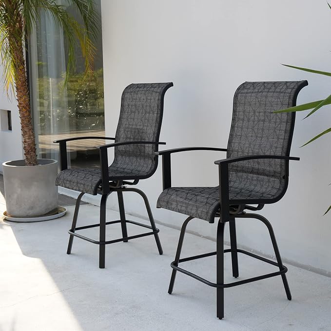 Grand patio Outdoor Swivel Bar Stools - Image 6