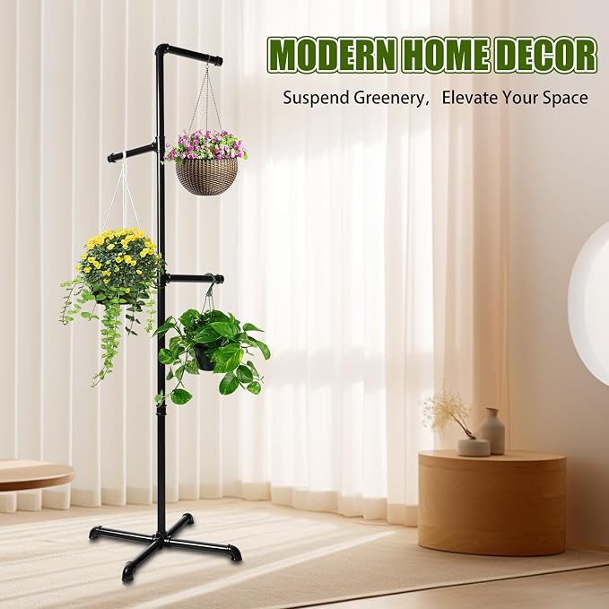 Hanging Plant Stand, Plant Hanger Indoor, Corner Hanging Plant Stand, Living - Image 5