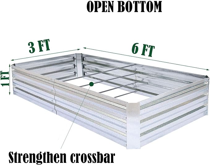 Galvanized Raised Garden Beds for Vegetables Large Metal Planter Box Steel Kit - Image 2