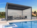 PURPLE LEAF Louvered Pergola 94AS 10' x 14' Outdoor Aluminum Pergola by PURPLELEAF
