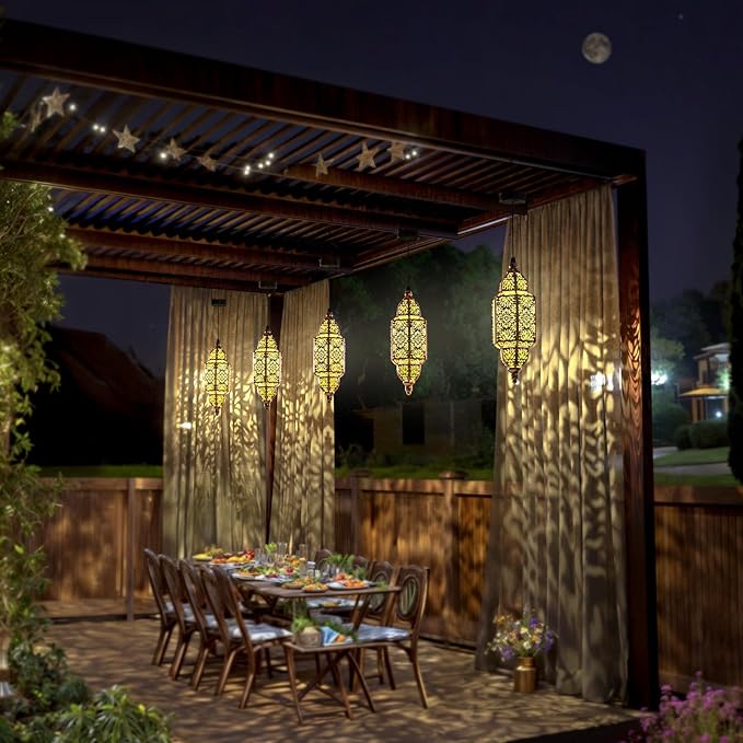 Twinkya Hanging Solar Lights Outdoor Garden Decorative Solar Lantern Waterproof - Image 3