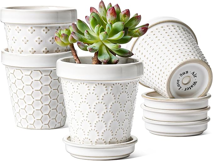 LE TAUCI 3 Inch Mini Succulent Pots by LETAUCI