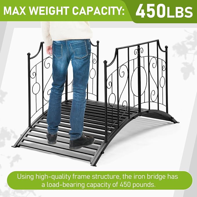Outvita Metal Garden Bridge for Outdoor, Elegant Decorative Bridge - Image 3