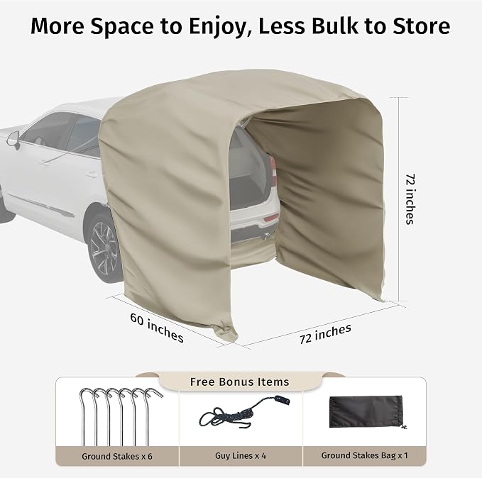 East Oak SUV Tailgate Tent Extension | Camping Shade - Image 7