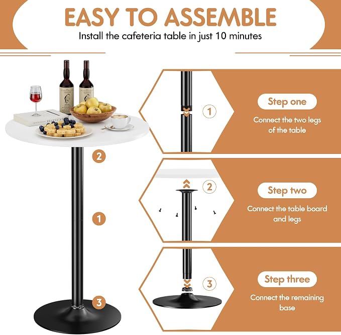 Shahoo Round Bar Table, Cocktail Table - Image 4