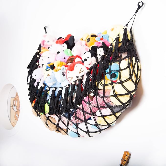 Large Stuffed Animal Net or Hammock Macrame Toy Display Plush Toy Holder Wall - Image 7