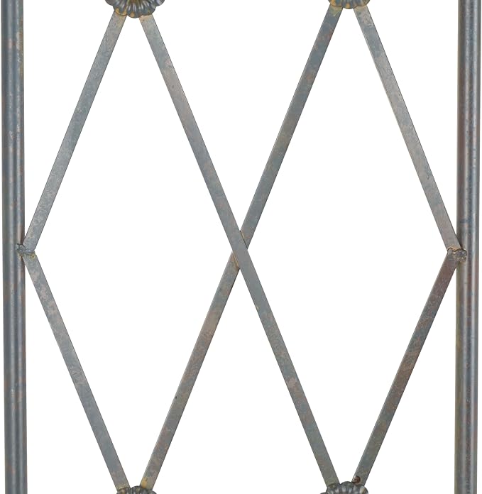 SAFAVIEH Outdoor Collection Atticus Black Rust Lattice Wrought Iron Arch Garden - Image 7
