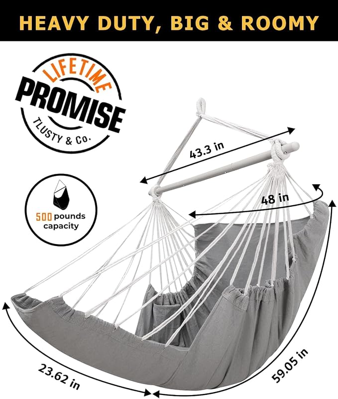 ADVOKAIR Hanging Hammock Chair Large Swing Chair - Image 4