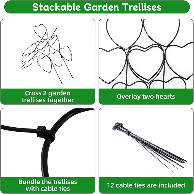 Trellis for Climbing Plants Indoor, Stackable Garden Trellis for Potted Plants - Image 3