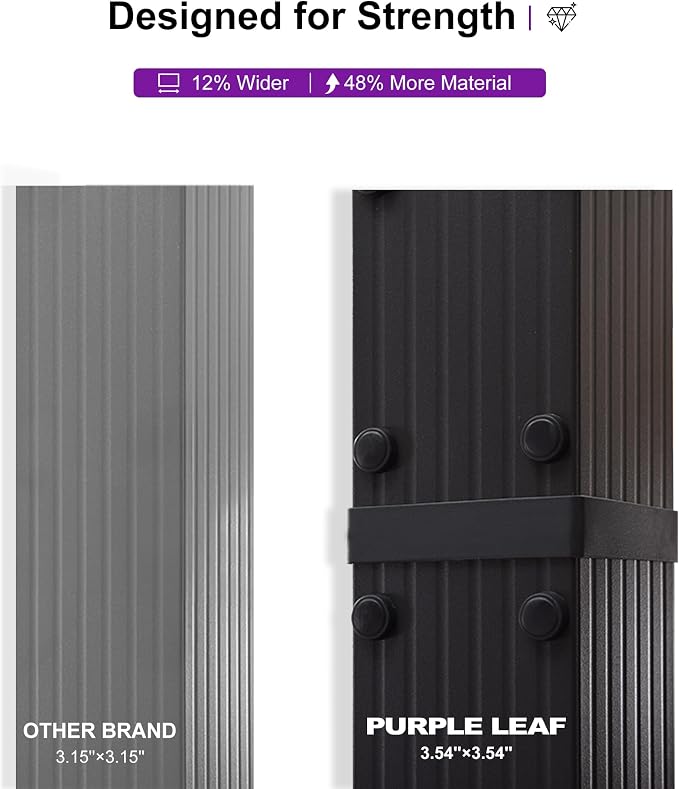 PURPLE LEAF 10' X 12' Outdoor Retractable Pergola - Image 2