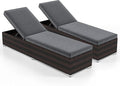Tangkula Outdoor Chaise Lounge, Patio Wicker Lounge Chair w/ 4-Level Backrest by TANGKULA