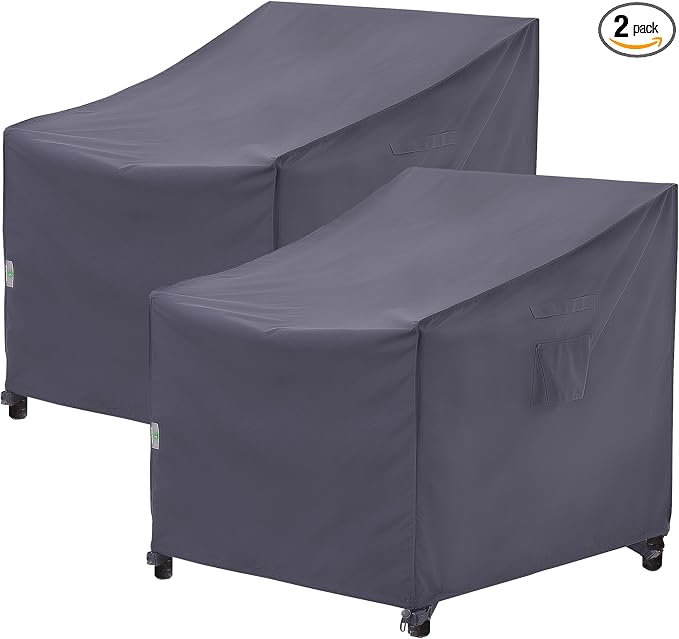F&J Outdoors Patio Chair Covers, Heavy Duty Waterproof UV Resistant Outdoor by FJOutdoors