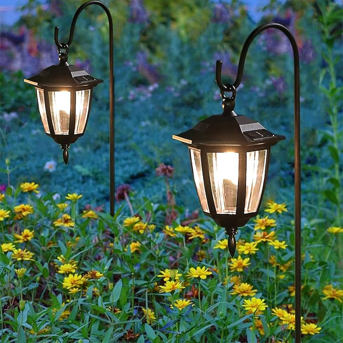 Dynaming 6 Pack Solar Hanging Lights Outdoor, Solar Powered Garden Decorative - Image 4