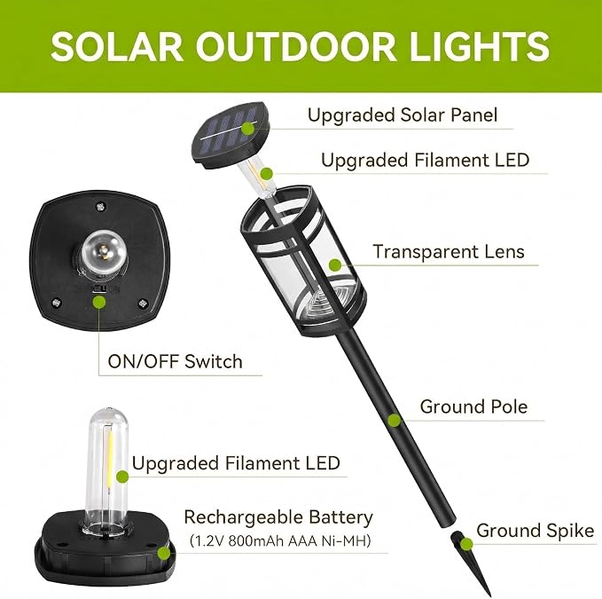 EXCMARK 16 Pack Solar Lights Outdoor Waterproof - Image 3