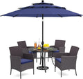 PHI VILLA 5 Piece Outdoor Dining Set by PHIVILLAThepioneerofcomfortablehouseholdsupplies