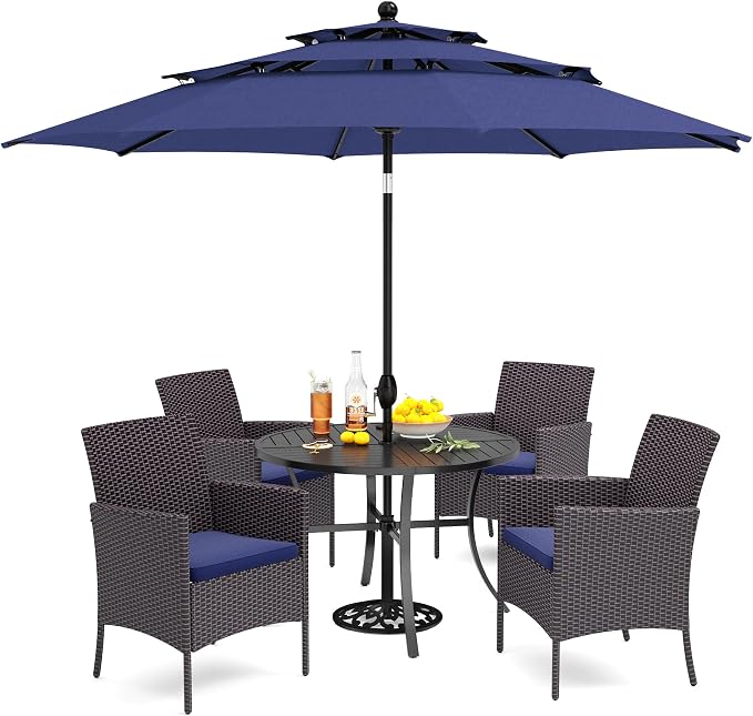 PHI VILLA 5 Piece Outdoor Dining Set by PHIVILLAThepioneerofcomfortablehouseholdsupplies