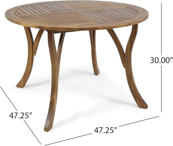 Christopher Knight Home Verle Wooden Patio Dining Set - Image 7